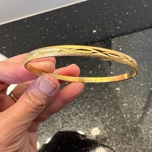 Trifari Gold Plated Textured Bracelet Vintage